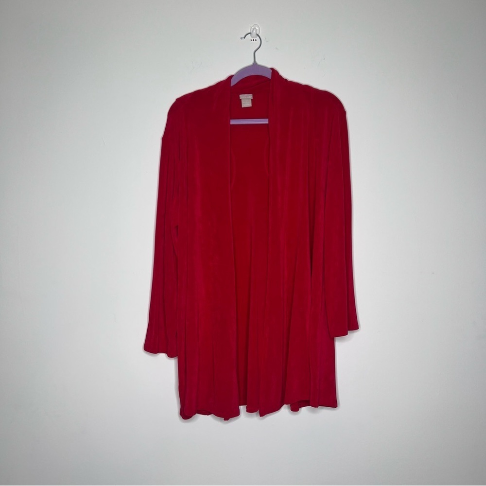 Chico's Open-Front Red Women's Cardigan